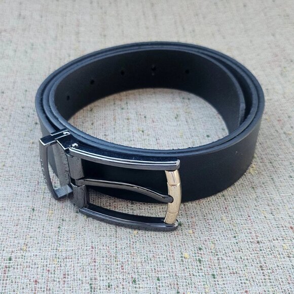 Handmade Waistband Black Genuine Leather Belt Unisex Pin Buckle Belt Size 36 in - Picture 10 of 10